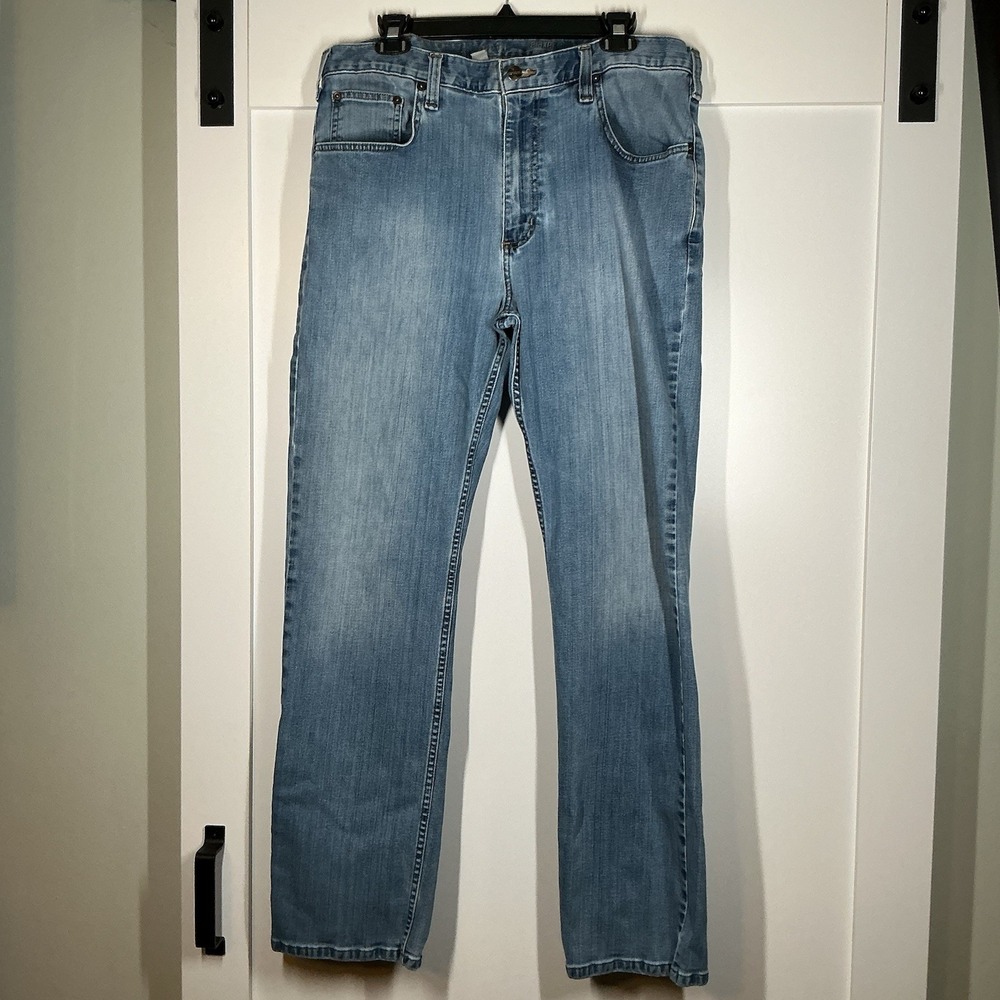 Carhartt Rugged Flex Relaxed-Fit Straight-Leg Jeans for Men - Light Wash 36 X 32